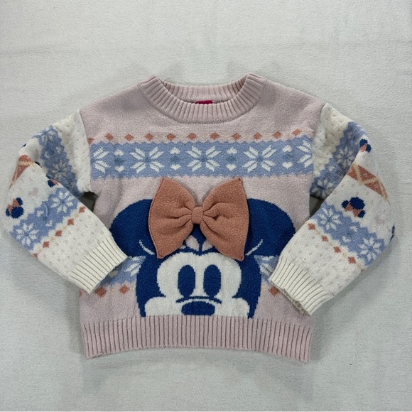 Disney Junior Minnie Other - Disney Junior Minnie Mouse Holiday Winter Sweater Sz 4T